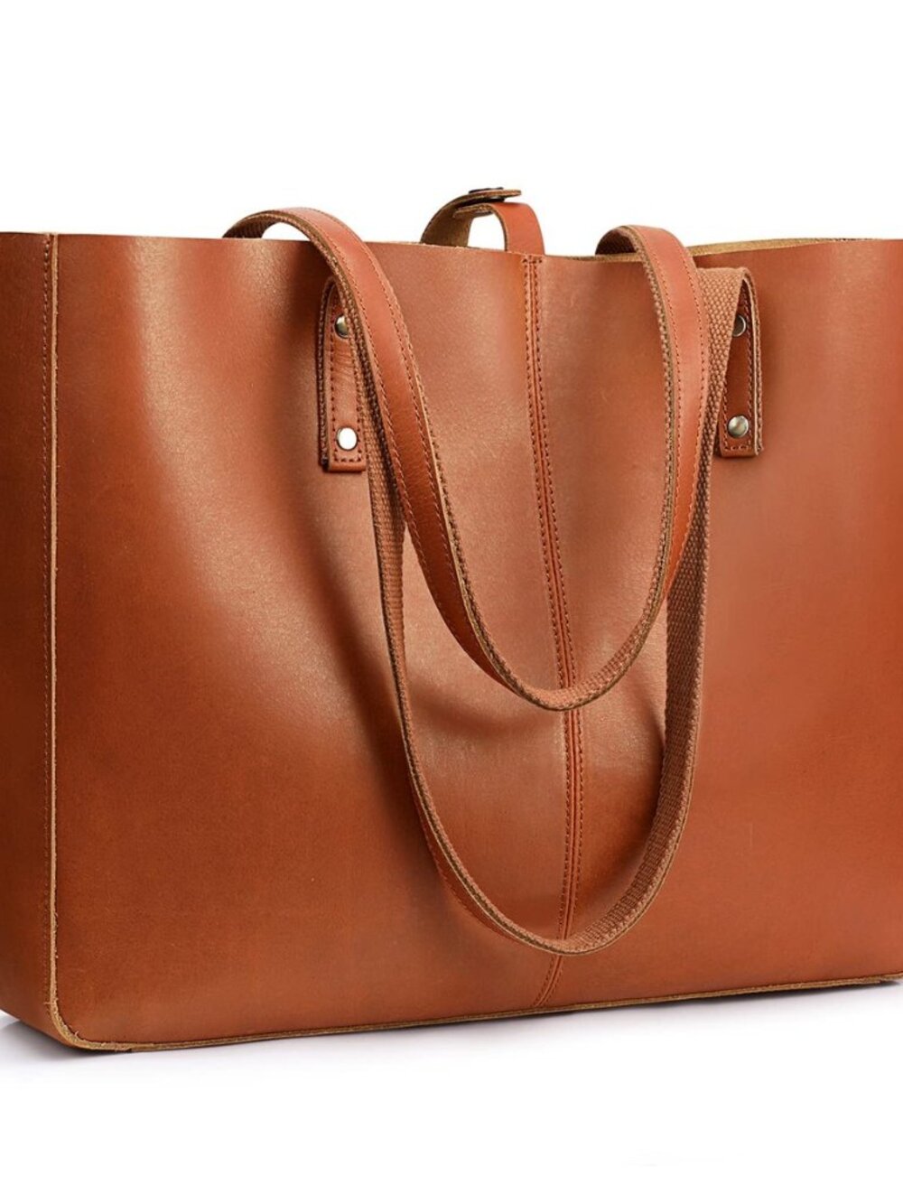 Genuine Leather Shoulder Tote Bag for Women Large Handbag Work Purse